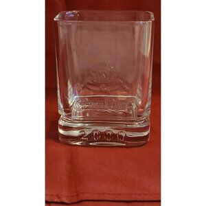 vintage Y2K / Millennium commemorative heavy crystal shot glass